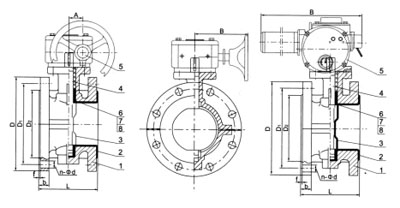 D(6,9)41F、D(6,9)41Fs、D341F、D341Fs法蘭襯氟塑料蝶閥